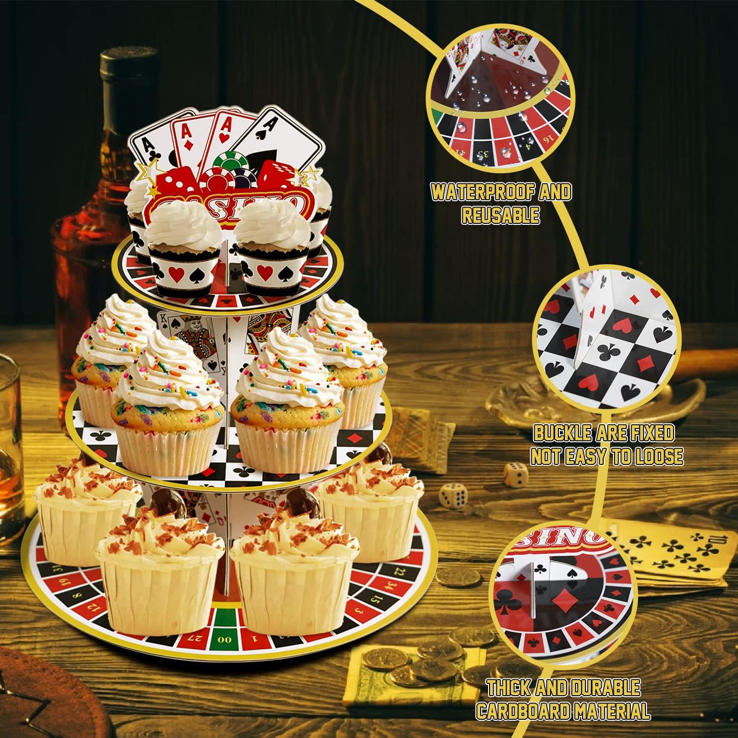 Casino Cupcake Stand 3 Tier fo - đánh giá và giá Cupcake Stand Tier