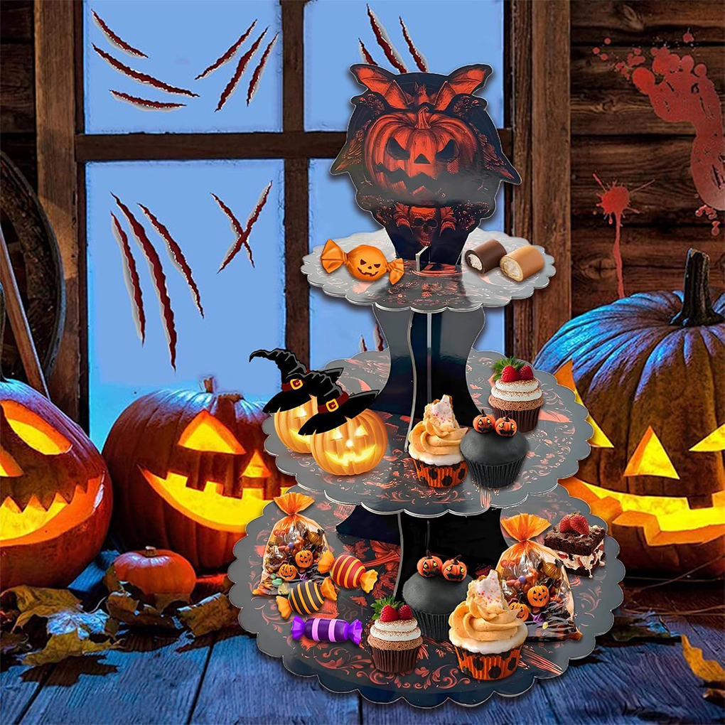 Halloween Cake Stand Pumpkin B - đánh giá và giá Cupcake Stand Tier
