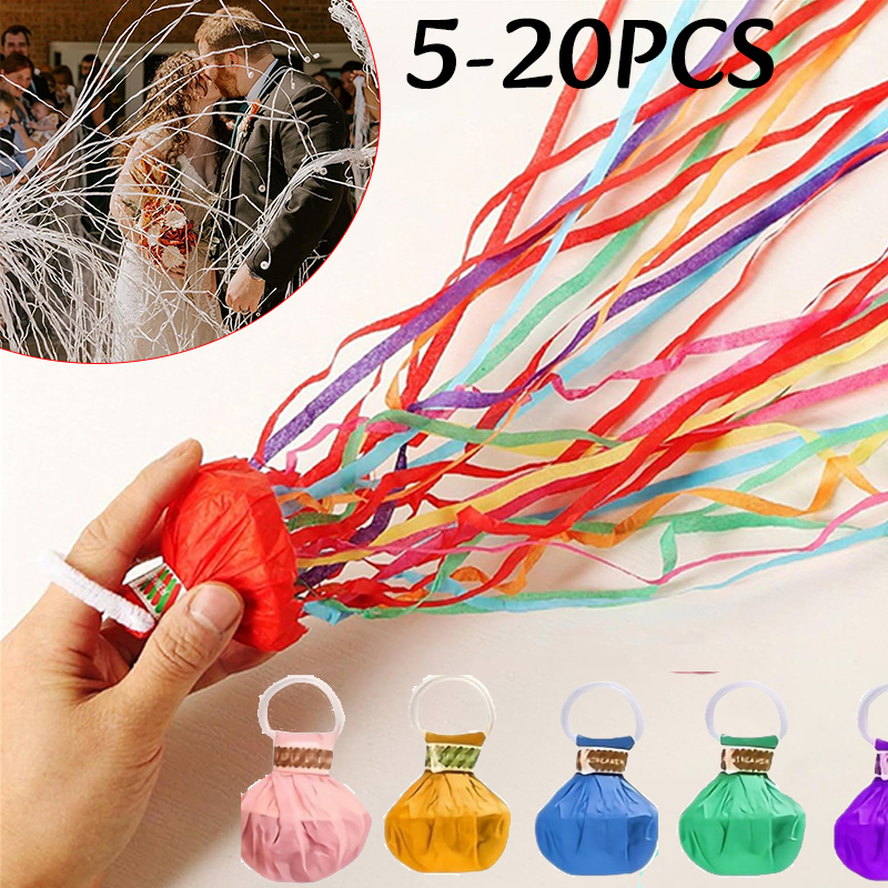 5-20pc Colorful Hand Throw Str - đánh giá và giá Confetti Cannon Tube