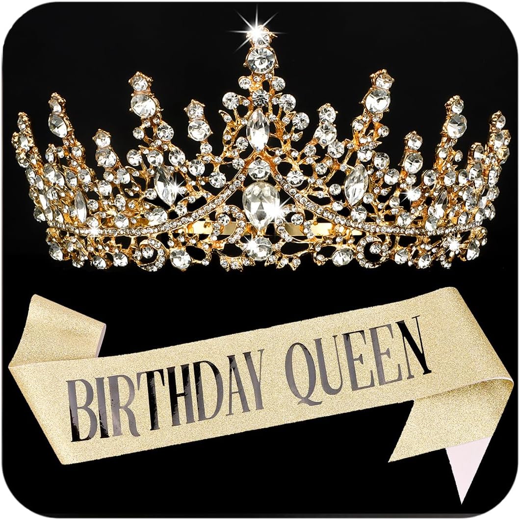 Silver Birthday Sash and Tiara - đánh giá và giá Birthday Sash Glitter