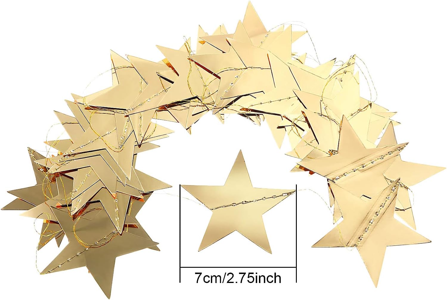 130ft Star Garland Banner for  - đánh giá và giá Party Banner Gold