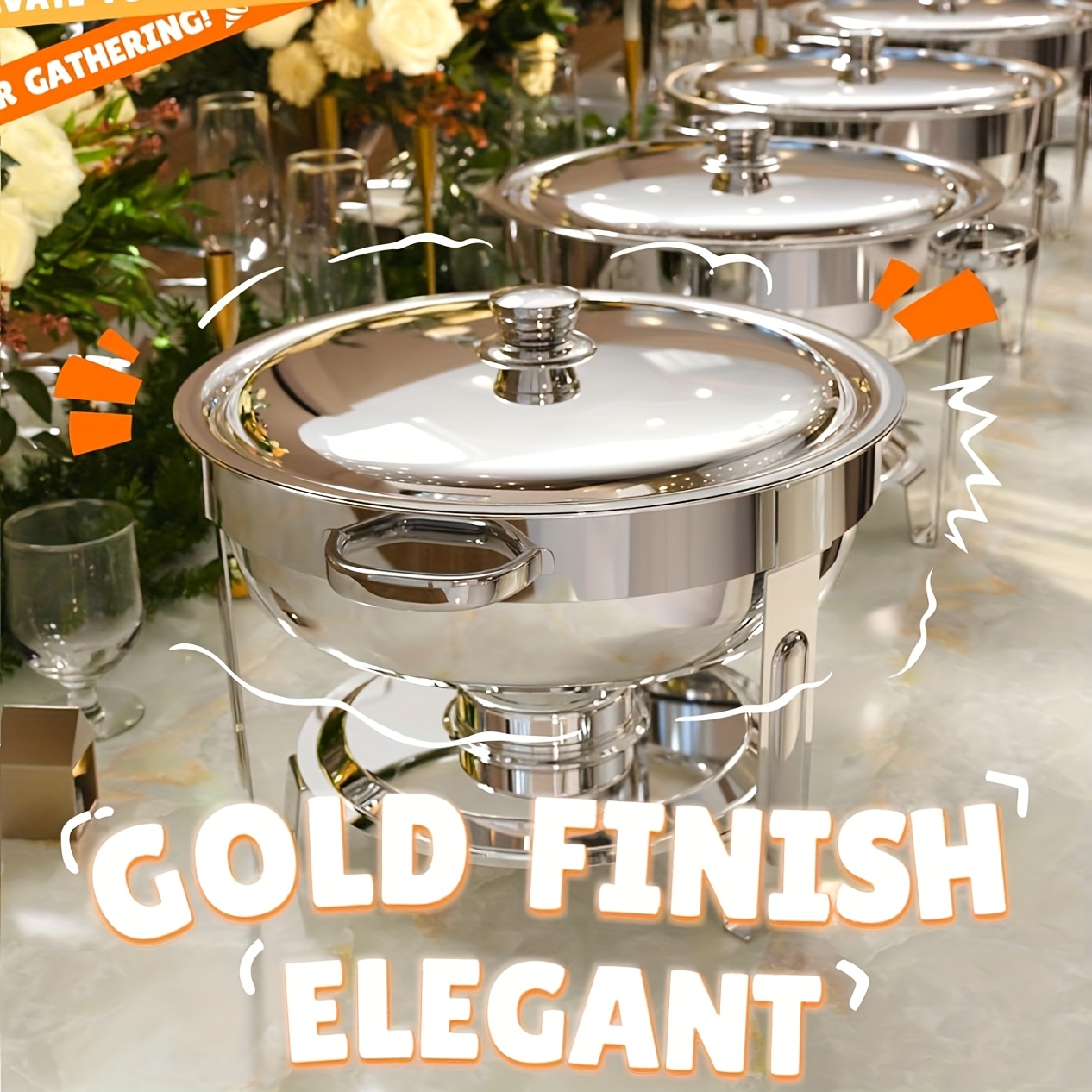 6/9QT Chafing Dishes For Buffe - đánh giá và giá Event & Party Supply Photos