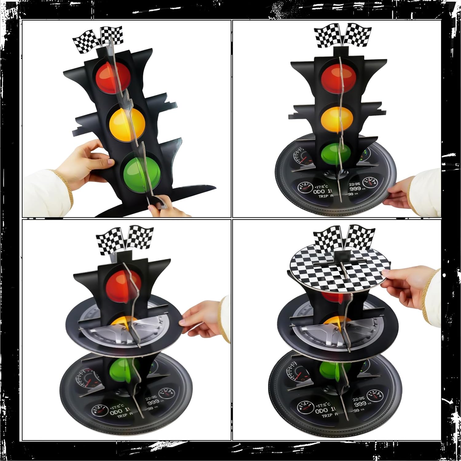 3-Tier Race Car Cupcake Stand, - đánh giá và giá Cupcake Stand Tier